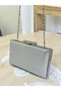 Stoned Handle Silver Color Complete Stone in Two Recipes Women's Evening Dress Bag Wedding Engagement Graduation - 6
