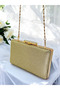 Light Gold Color One Side Stone Women's Evening Dress Bag - 4