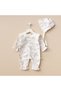 Newborn Girl Cotton Floral Romper Tericoton Lace Lora Hat Woven Romper Hospital Discharge