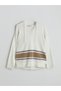 Texx Store Quality Lcwaikiki Classic White Hooded Color Block Oversize Women's Knitwear Sweater - 2