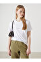 Lcw Vision White Crew Neck Printed Women's T-Shirt