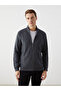 High Collar Long Sleeve Men's Zipper Sweatshirt