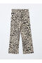 Nevavm Women's Leopard Patterned Trousers with Elastic Waist - 7
