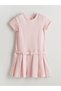 Lcw Kids Crew Neck Pleated Girl's Dress - 3