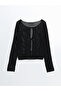 Xside Boat Neck Openwork Women's Knitwear Cardigan - 6