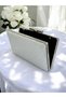 Silver Color Single Side Stone Metal Handle Women's Evening Dress Bag - 3
