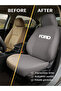 غطاء مقعد السيارة من القطن الممشط من Top Snap هو حل عملي وأنيق متوافق مع Ford Sandero Gray - 4