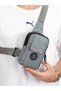 Newish Unisex Gray Linen Cross Strap Shoulder and Waist Bag with Phone Compartment, Daily Sports and Travel - 5