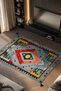 Nova Art Gray Red Ethnic Tasseled Woven Base Decorative Living Room Carpet 200 - 2