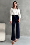 Women's Bella Belt Detailed Palazzo Trousers - 6