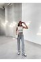Women's Indigo Striped Knitted Fabric Loose Wide Leg Waist Lace up High Waist Palazzo Pants - 4