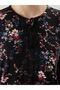 Lcw Grace Lace-Up Collar Floral Women's Blouse - 3