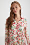 Floral Print Pajama Set - 3