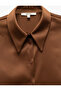 Classic Lapel Long Sleeve Buttoned Satin Shirt - 3