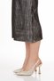 Women's Stone Detailed Open Back Heeled Shoes 3094 Nude - 3