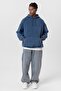 Premium washable Hooded Oversized sweatshirt dark indigo - 8