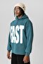 Washed Oversize Hooded Sweatshirt Petrol - 8