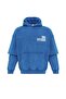 Turquoise Oversize Sweatshirt Detailed Kapılı Çift Kol - 8