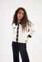 Girl's Pearl Buttoned Knitwear Cardigan Solid Color Knitwear Trousers 2-Piece Set - 8