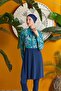 Dark Navy Blue Women's Rin Long Sleeve Hijab Swimsuit - 5