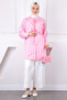 Pink Striped Collar Detailed Shirt - 3