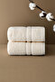 Nuva Hit Cream - 2 Pieces 70X140 cm Bath / Hand / Face Towel Set 100% Pure Cotton