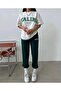 Valiri T-Shirt Sweatpants Jogger- Green White Printed Bottom Top Tracksuit Suit Oversize Cycling Yak