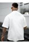 Los Angeles Downtown Single Jersey T-Shirt - White Printed Oversize Crew Neck Short Sleeve T-Shirt - 5