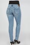5 Pocket Maternity Pants, Light Blue - 2