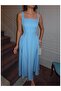 Square Neck Thick Strap Midi Length Dress - 3