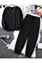 Oversize Basic Tracksuit Set Black