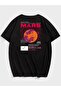 Men's Black Oversize Mars Printed T-shirt