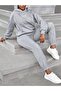 Double Butterfly Tracksuit Set Sweatshirt Jogger - Gray Printed Oversize Hooded