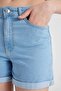 Normal Waist Folded Leg Jean Shorts A1959Ax25Sm - 5