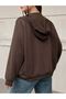 Vibe Written Cardigan - Brown Printed Oversize Hoodie - 2