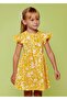 Frilly Sleeve Printed Girl's Dress