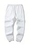 Mountain Silhouette Sweatpants Jogger - White Printed Elastic Leg High Waist - 2