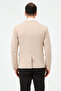 Bej Slim Fit Örme Esnek Kumaşlı Blazer Ceket - 7