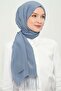 Viscose Thin Shawl Blue Viscose Wrinkle-Free Daily Shawl 75X180 cm