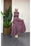 Sofia Linen Vest Skirt Hijab Bottom Top Set Gray - 3