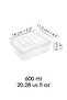 4-Piece Microwave Compatible Storage Container with Transparent Lid - Organizer Organizer Food Storage Container 4X600Ml - 3