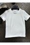 Boy's Black Half Sleeve Combed Plain T-shirt