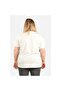 Ecru Single Jersey Plus Size Women's T-Shirt - 4