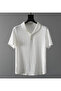 Unisex White Crinkle Fabric Summer Lycra Unisex Short Sleeve T-Shirt and Tracksuit Set - 3