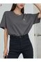 Airplane Logo T-Shirt - Smoke Printed Oversize Crew Neck Short Sleeve - 7