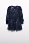 Abel&Lula Sequined Long Sleeve Girls' Dress_Mnvs5538 - 2