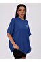 Alphabet T-Shirt - Cobalt Blue Printed Oversize Crew Neck Short Sleeve - 5
