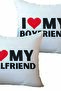 I Love My Boyfriend/Girlfriend Romantic Spouse Lover Double Printed Satin Pillow - 2