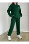 California Dream Tracksuit Set Sweatshirt Jogger - Green Printed Oversize Hooded - 2