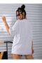 To Rome T-Shirt - Gray Printed Oversize Crew Neck Short Sleeve T-Shirt - 2